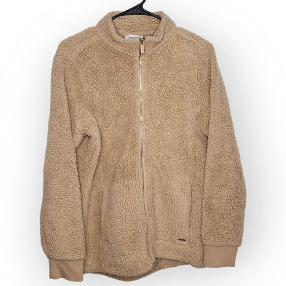 Calvin Klein Teddy Bear Full Zip Sherpa Jacket size Medium - Picture 9 of 9